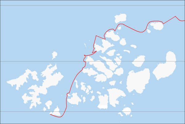 2009 reconstruction showing Nansen and Johansen’s route as a red line over an OpenStreetMap base.